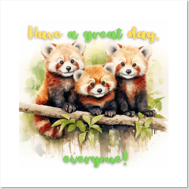 Red pandas smile Wall Art by FehuMarcinArt